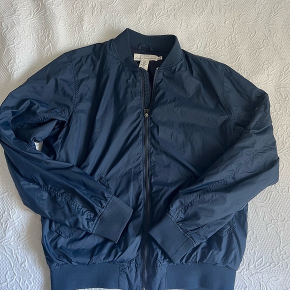 Men's Navy Bomber Jacket - Picture 1 of 7